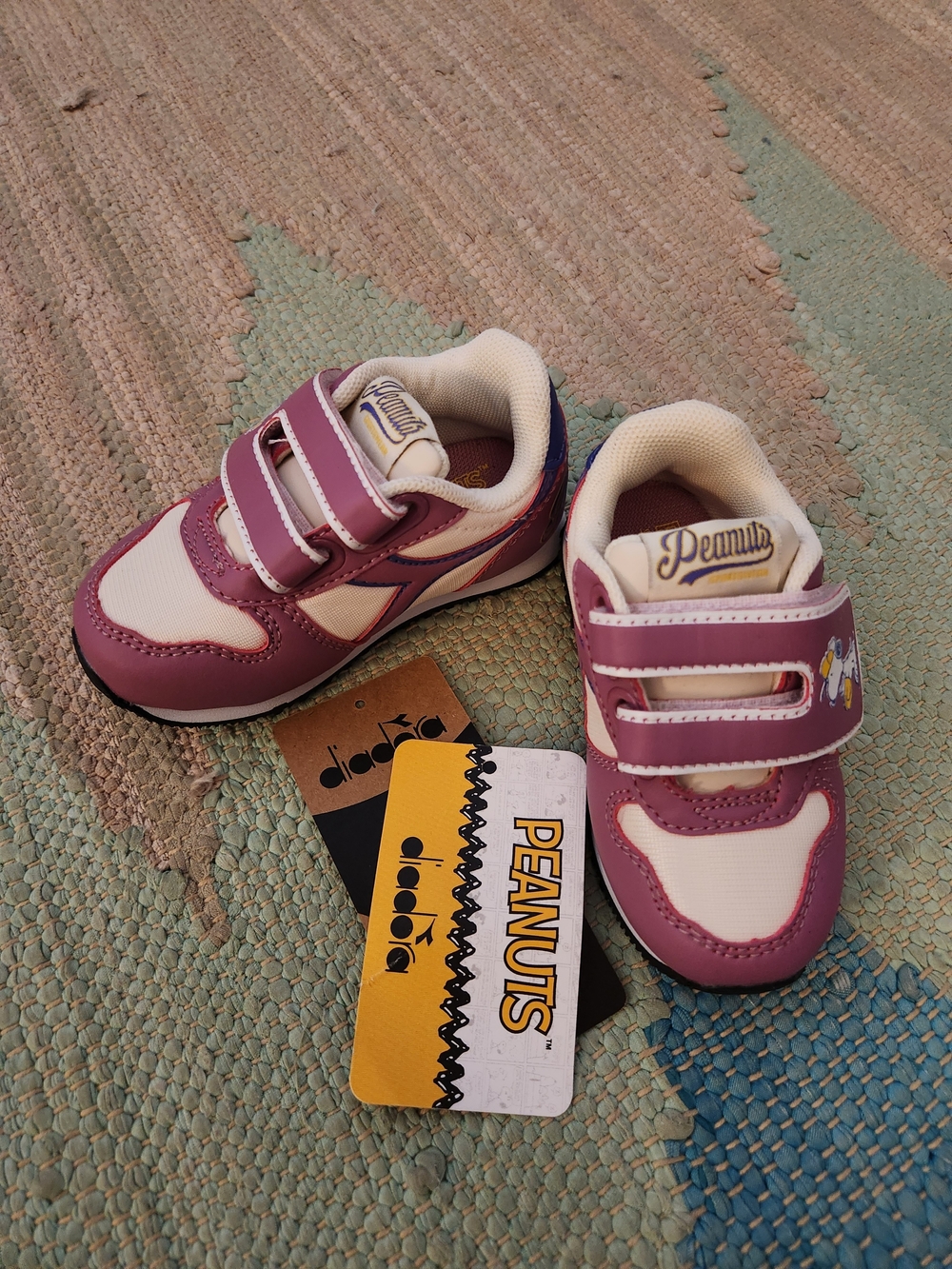 Peanuts Diadora Kids Velcro Sneakers